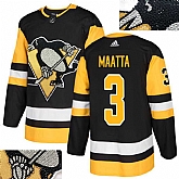Penguins #3 Olli Maatta Black Glittery Edition Adidas Jersey,baseball caps,new era cap wholesale,wholesale hats